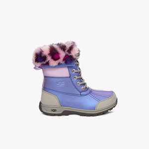 Ugg Butte II CWR Leopard Kids All-Weather Boots Blue/Pink (8915TIZMQ)